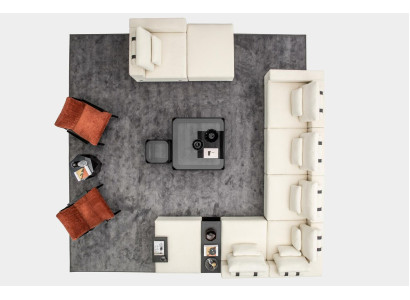 Wohnzimmer Möbel Polstergarnitur Wohnlandschaft Ecksofa Sessel Textilsofas