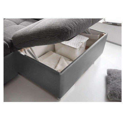 Design Ecksofa Stoff L-Form Bettfunktion Couch Polster Eck Modern
