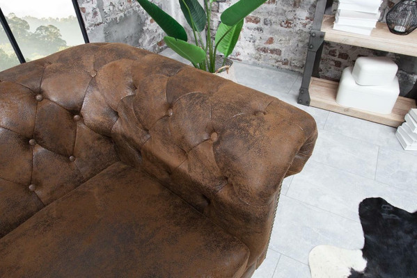 Couch Polster Sofa Textil Chesterfield Couchen Garnitur 3 Sitzer Dreisitzer