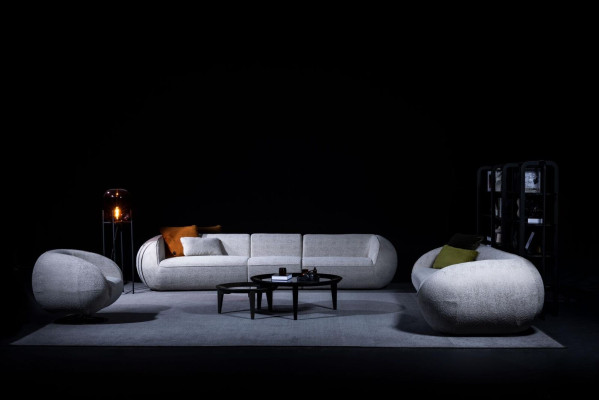 Luxuriöse Lounge Garnitur Sofa Set Fünfsitzer Dreisitzer Sessel Set Modern