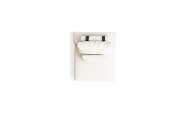 Weißer Fünfsitzer Wohnzimmer Couch Textil Möbel Moderne Sofas Design