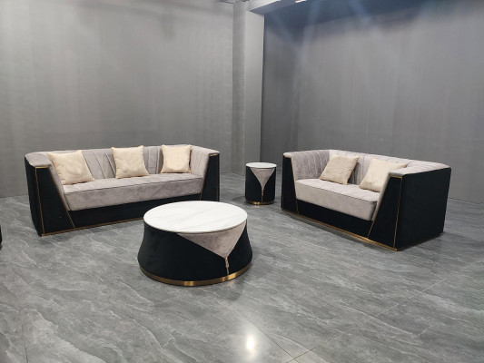 Designer 3+2 Sofagarnitur Stilvolle Moderner Couchtisch Wohnzimmer Couchen 3tlg. Set