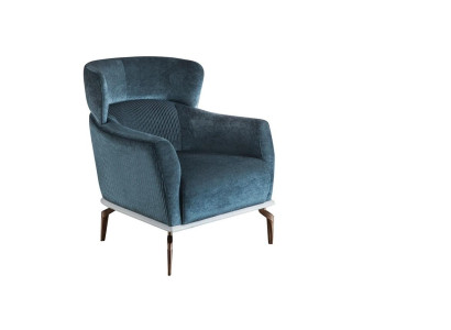 Design Sessel Modern grün farbe Wohnzimmer Sitzmöbel Textil Luxus Möbel