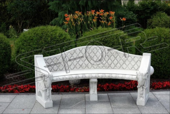 Antik Stil Stein Sessel Bank Stuhl Garten Terrase Edler Dekor Design Thron