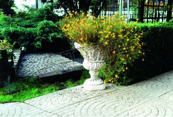 Blumenkübel Natur Pflanz Kübel Dekoration Figur Vasen Blumentöpfe Garten