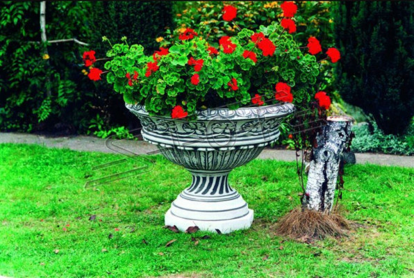 Blumenkübel Pflanz Kübel Dekoration Figur Natur Vasen Blumentöpfe Garten