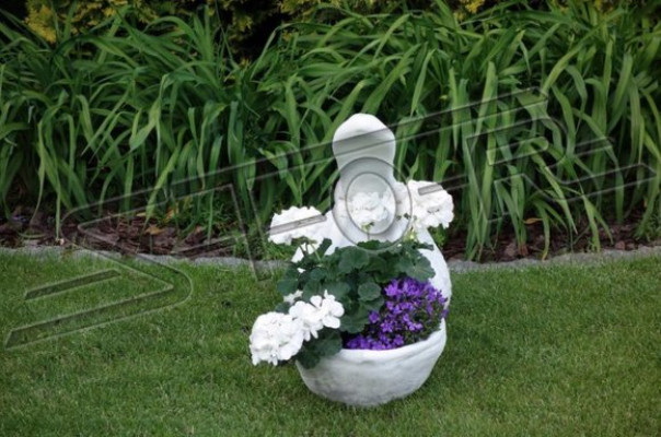 Blumenkübel Pflanz Kübel Dekoration Garten Figur Vasen Natur Blumentöpfe