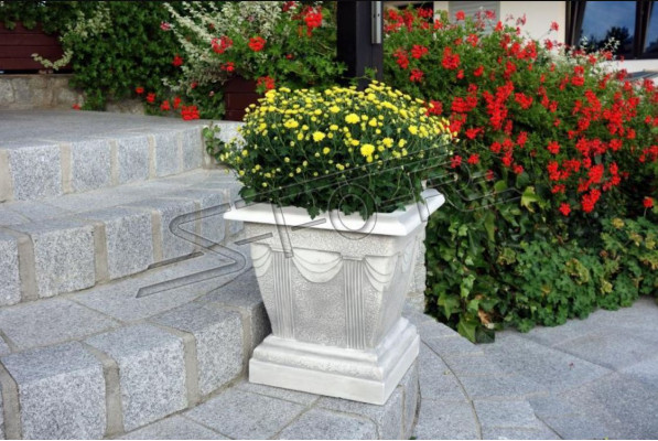 Blumenvase Blumen Kasten Garten Stein Dekoration Deko Blumen