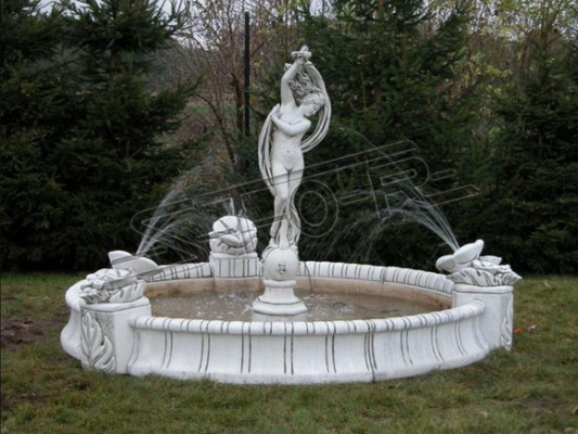 Figur Statue XXL Garten Figur Wasser Säulen Skulptur Statuen