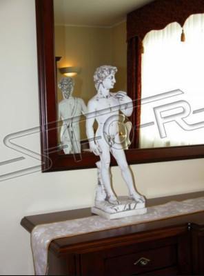 Garten Dekoration 59cm David Terrasse Stein Figuren Figur Deko Skulptur