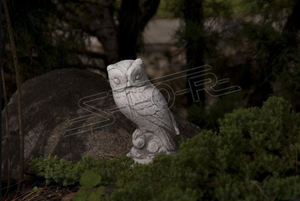 Garten Dekoration Eule Terrasse Stein Natur Figuren Figur Dekorative Statue