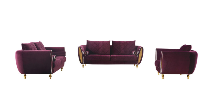 Designer Sofa Sofagarnitur 3+2+1 Sitzer Couch Polster Garnitur Wohnzimmer