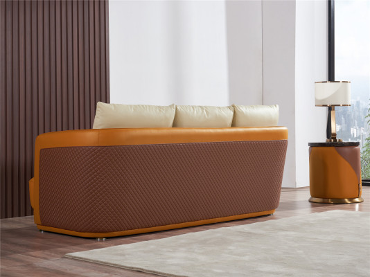 Sofagarnitur 3+2 Sitzer Ledersofa Couch Wohnlandschaft Garnitur Design