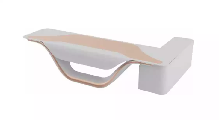 Ein luxuriöses Set für ein hochwertiges Büro im futuristischen Stil