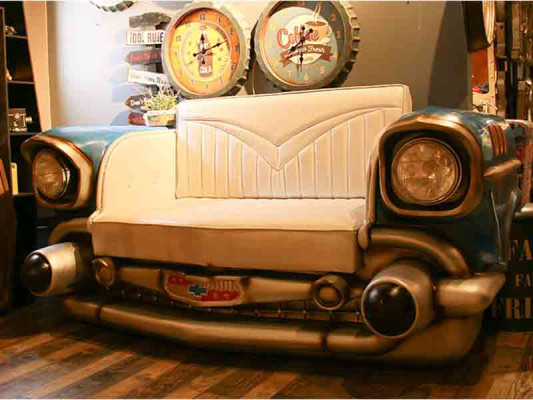 Autosofa Sofa Couch Diner Cadillac USA Deko Amerika Style Möbel Couchen Sofas