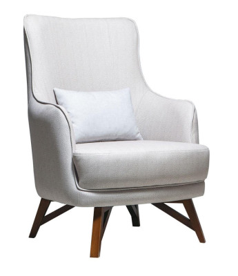 Weißer Relaxsessel Designer Moderner Wohnzimmer Armlehnen Einsitzer