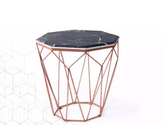 Beistelltisch Wohnzimmer Luxus Möbel Material schwarz Metall Design