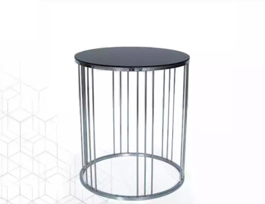 Beistelltisch Wohnzimmer Möbel Material Edelstah schwarz Design Modern