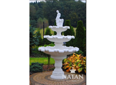 Springbrunnen Garten Teich Brunnen 217cm Steinbrunnen Gartenbrunnen Fontaine Neu