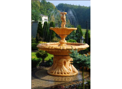 Zierbrunnen Springbrunnen Figur Brunnen Dekoration Garten Fontaine Teich SHELLA