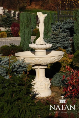 Springbrunnen Froschbrunnen Brunnen 165cm Steinbrunnen Gartenbrunnen Fontaine