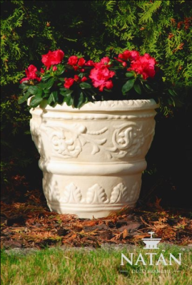 Blumenkorb Blumen Vase Gefäss Garten Dekoration Statue Figuren Kasten Terrasse