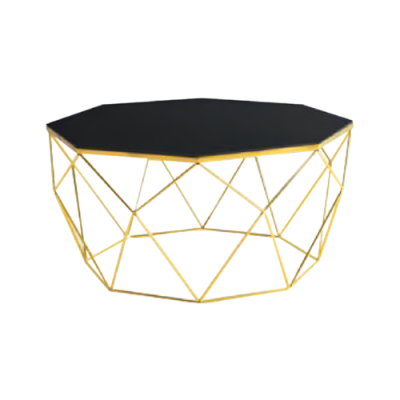 Modern Couchtisch Kaffeetisch Sofatisch Beistelltisch Glas Gold Tisch