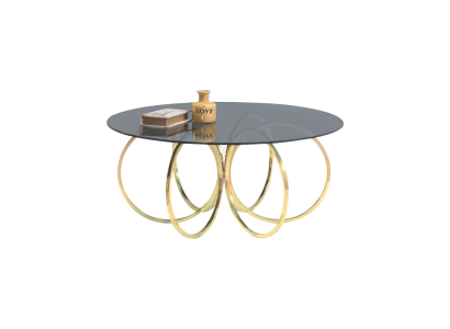 Gold Kaffeetisch Wohnzimmer Couchtisch Tisch Beistelltisch Sofatisch