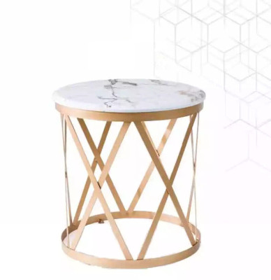 Wohnzimmer Beistelltisch gold Modern Möbel Material Edelstahl Design neu
