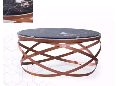Couchtisch rund Möbel Luxus neuschwarz Modern Wohnzimmer Design braun