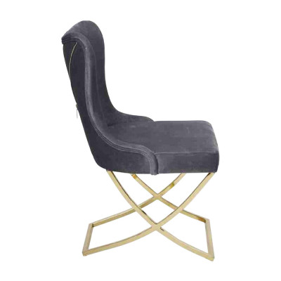 Esszimmer 2x Stühle Luxus Sessel Stuhl Grau Lehnstuhl Wohnzimmer Möbel Neu