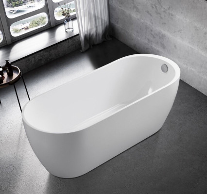 Wanne Badezimmer Acryl Badewanne Weiß Standbadewanne Zeitgenössisch