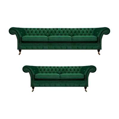 Sofagarnitur 2tlg Sofas Chesterfield Wohnzimmer Couchen 3+2 Polstermöbel