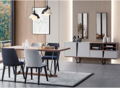 Komplette Esszimmer Esstisch 2tlg Anrichte Esszimmertisch Weiß Holz