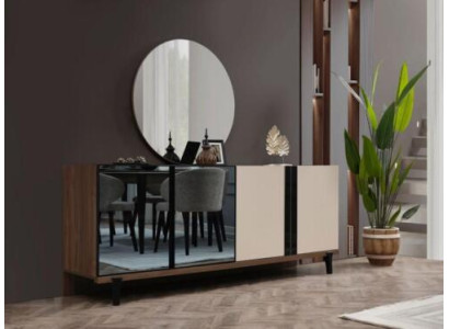 Anrichte Sideboard Holzschrank Kommode Schrank Braun Holz Esszimmer