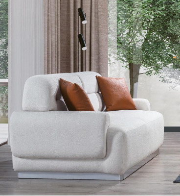 Dreisitzer Couch Stoff Sofa Couchen Möbel Textil 230cm Stoffcouch Sofas