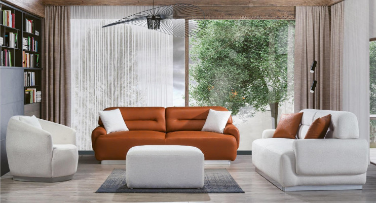 Dreisitzer Couch Stoff Sofa Couchen Möbel Textil 230cm Stoffcouch Sofas