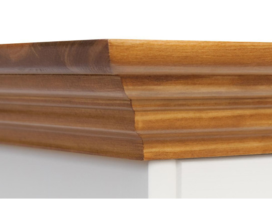 Klassische Wohnzimmer Möbel Weiß Braun Holz Schaufenster Vitrine Schrank Möbel