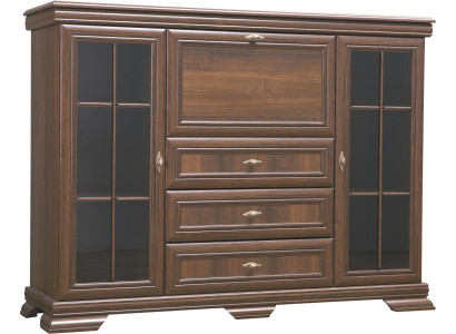 Wohnzimmerschrank 158cm XXL Low Boards Anrichte Holz Kommode Sideboard Kommoden