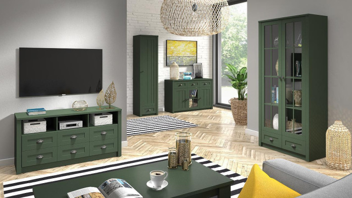 Wohnwand Schrank Möbel Regale Wohnzimmer Vitrine Glasschrank Regal Bücherschrank
