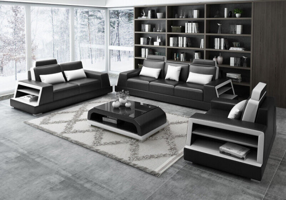Sofagarnitur 3+1 Sitzer Set Design Sofas Polster Couchen Relax Modern