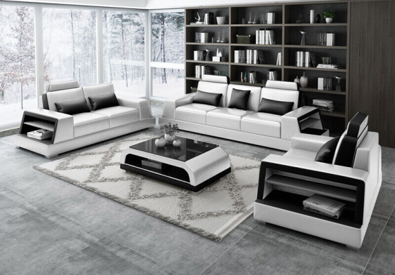 Sofagarnitur 3+1 Sitzer Set Design Sofas Polster Couchen Relax Modern