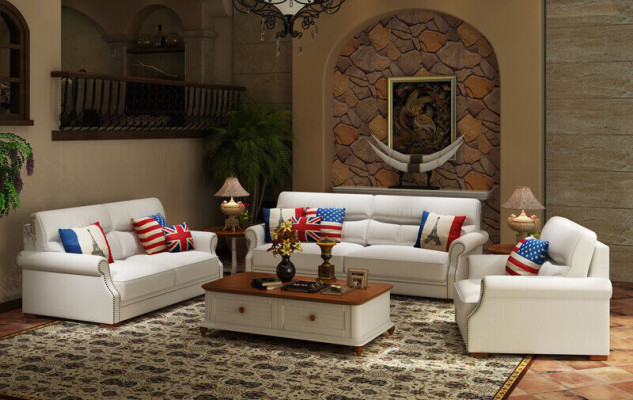 Ledersofa Couch Wohnlandschaft 3+2 Sitzer Garnitur Modern Sofa Garnituren