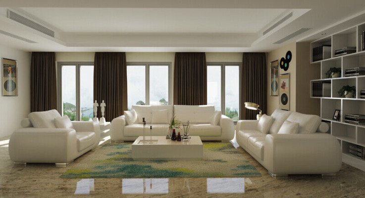 Ledersofa Couch Wohnlandschaft Garnitur Modern Sofa Garnituren neu
