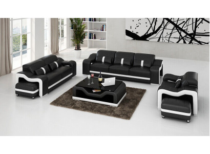 Sofagarnitur 3+1 Sitzer Design Couch Polster Sofas Modern Garnitur Gruppe