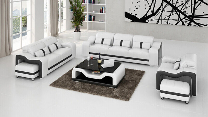 Sofagarnitur 3+1 Sitzer Design Couch Polster Sofas Modern Garnitur Gruppe