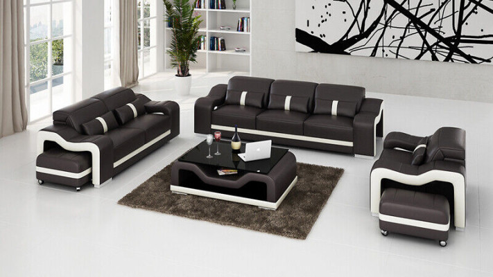 Sofagarnitur 3+1 Sitzer Design Couch Polster Sofas Modern Garnitur Gruppe