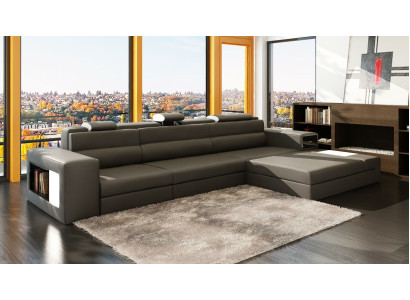 Ecksofa Ledersofa Wohnlandschaft L Form Sofa Deko Couch Polster Sitz Ecke