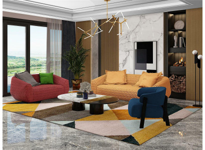 Luxus Textil Sofa Design Couch Sofagarnitur 3+1+1 Sitzer Garnitur Wohnzimmer neu