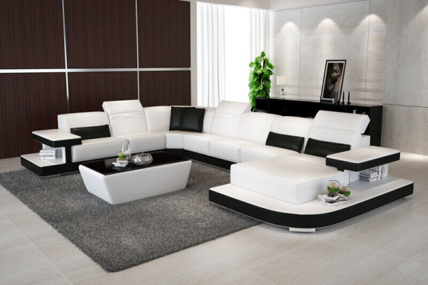 Wohnlandschaft Eckgarnitur Ecksofa Polster Garnitur Sofas Couchen neu